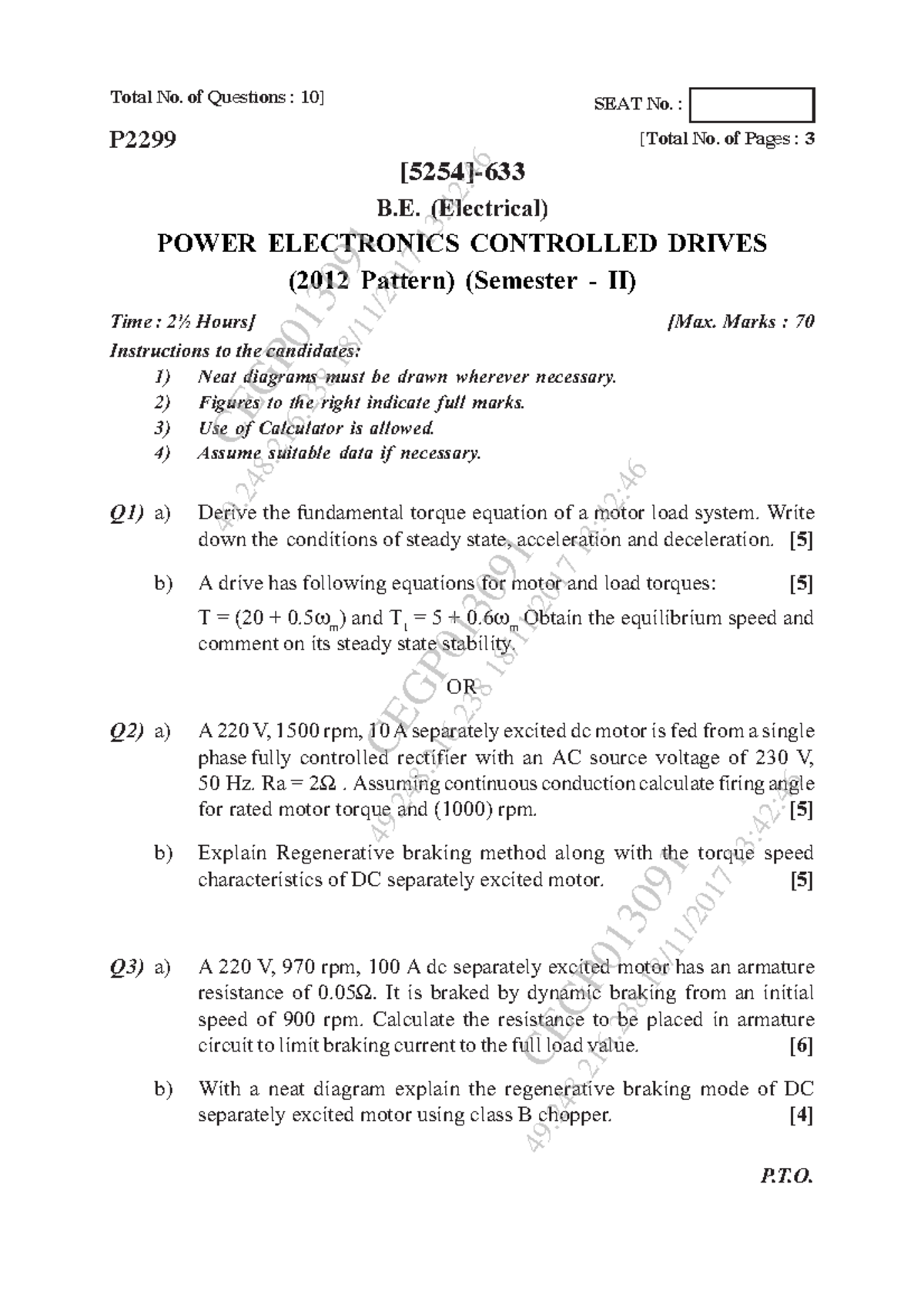 Nov Dec 2017 power electronic controllerd drives Total No. of