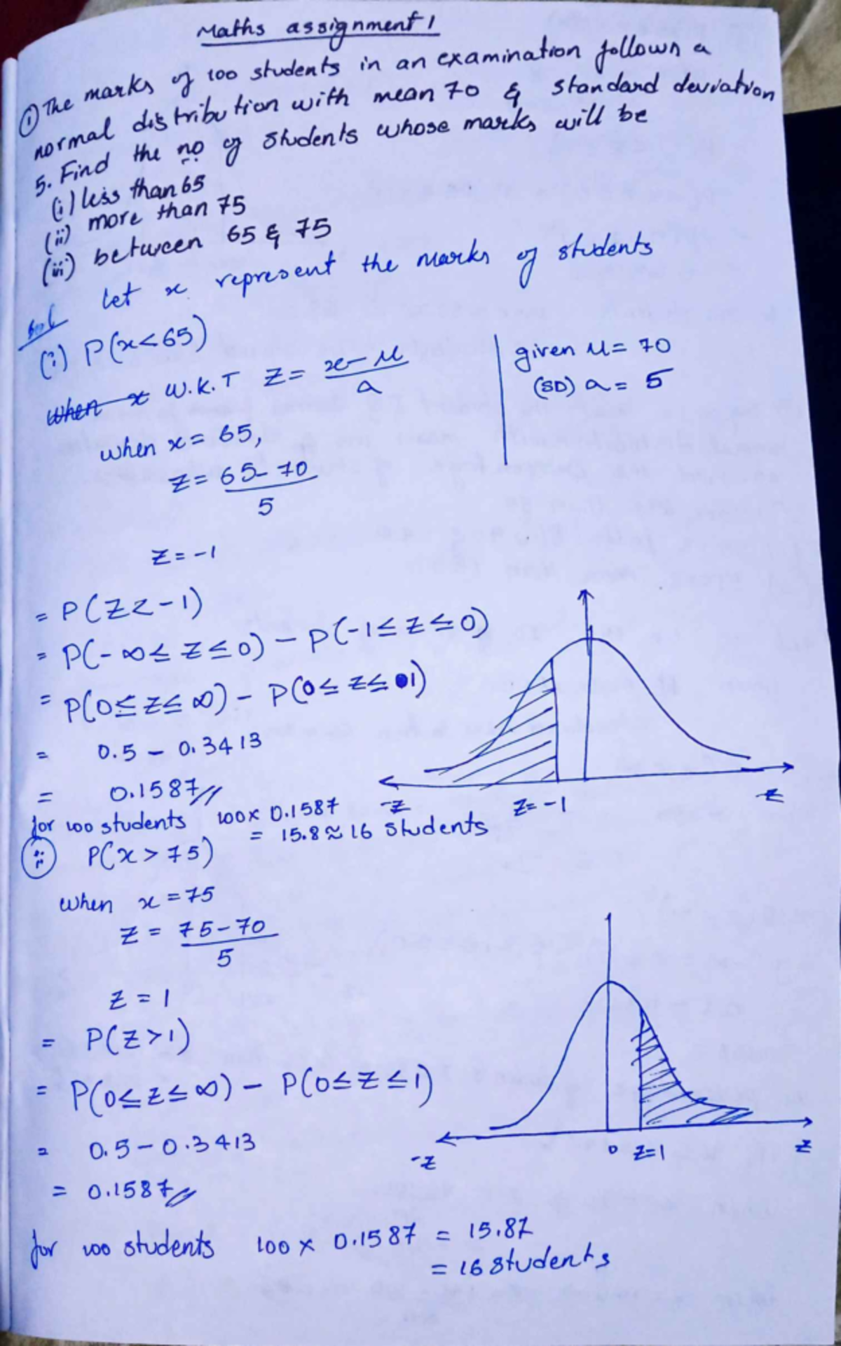 maths assignment 1