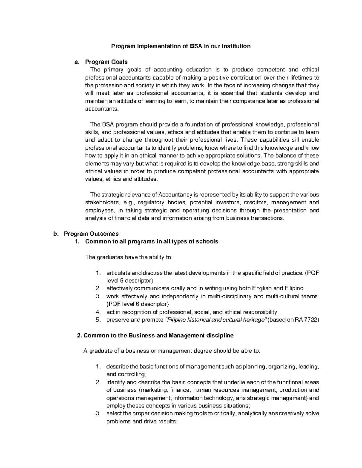 Tampelix Khaygie-ANNE - Program Implementation of BSA in our ...