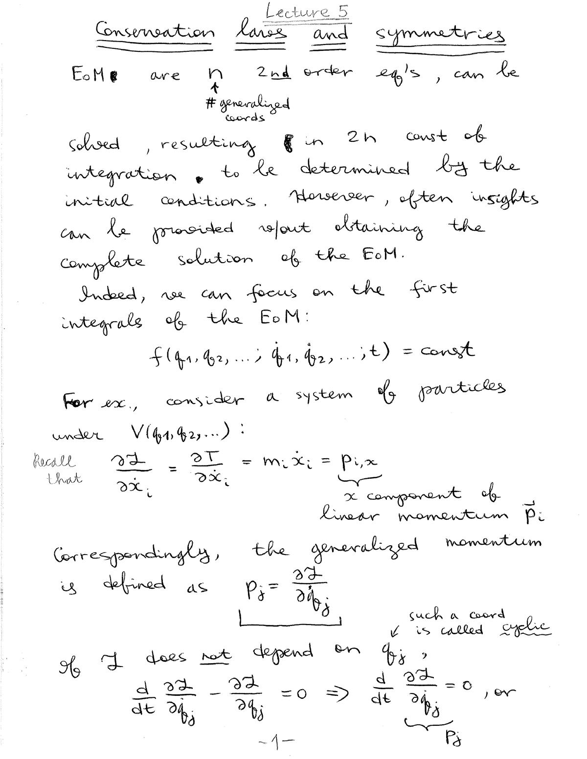 Lecture 5 Physics - Physc 201 - Studocu