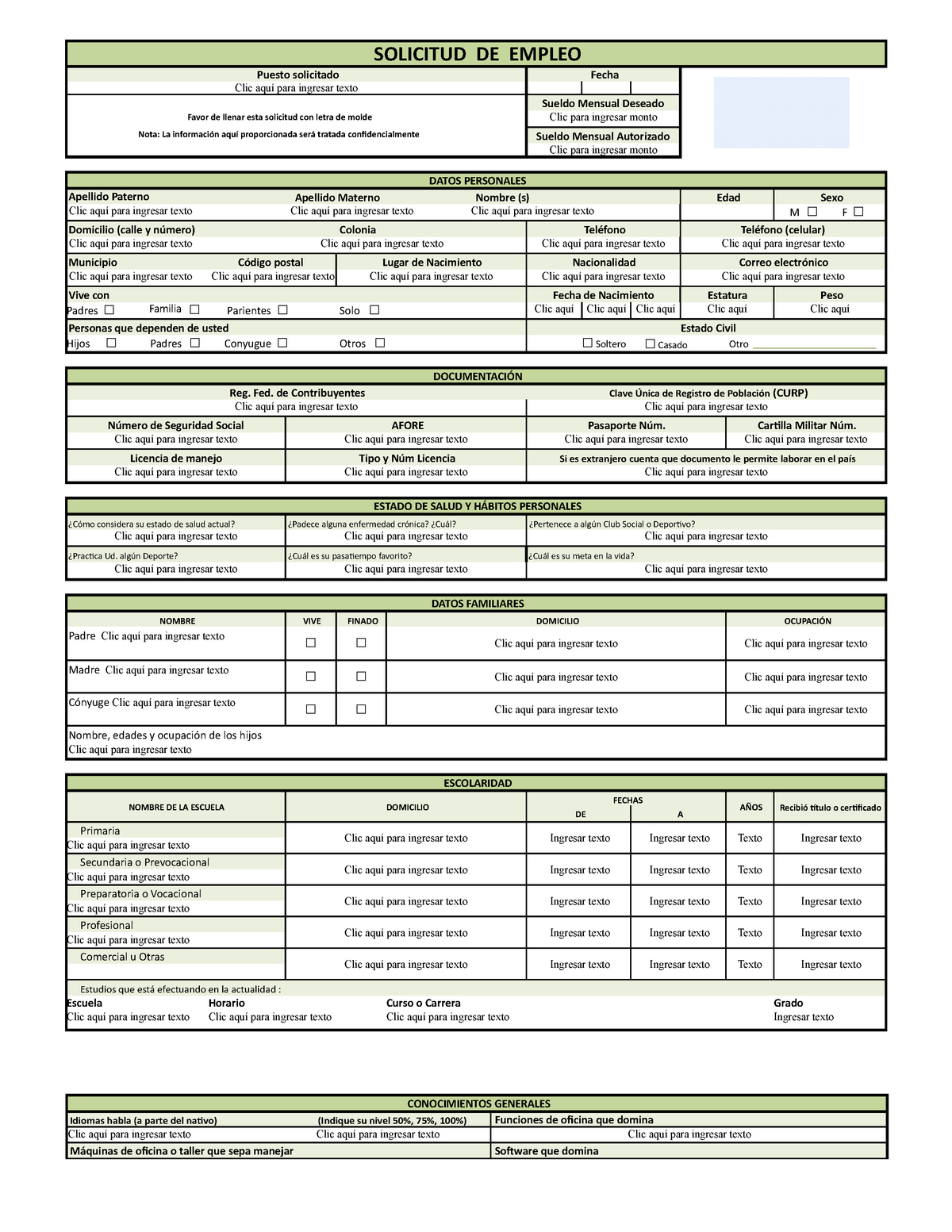 Otros Trabajos O Funciones Que Domina En Solicitud De 0689