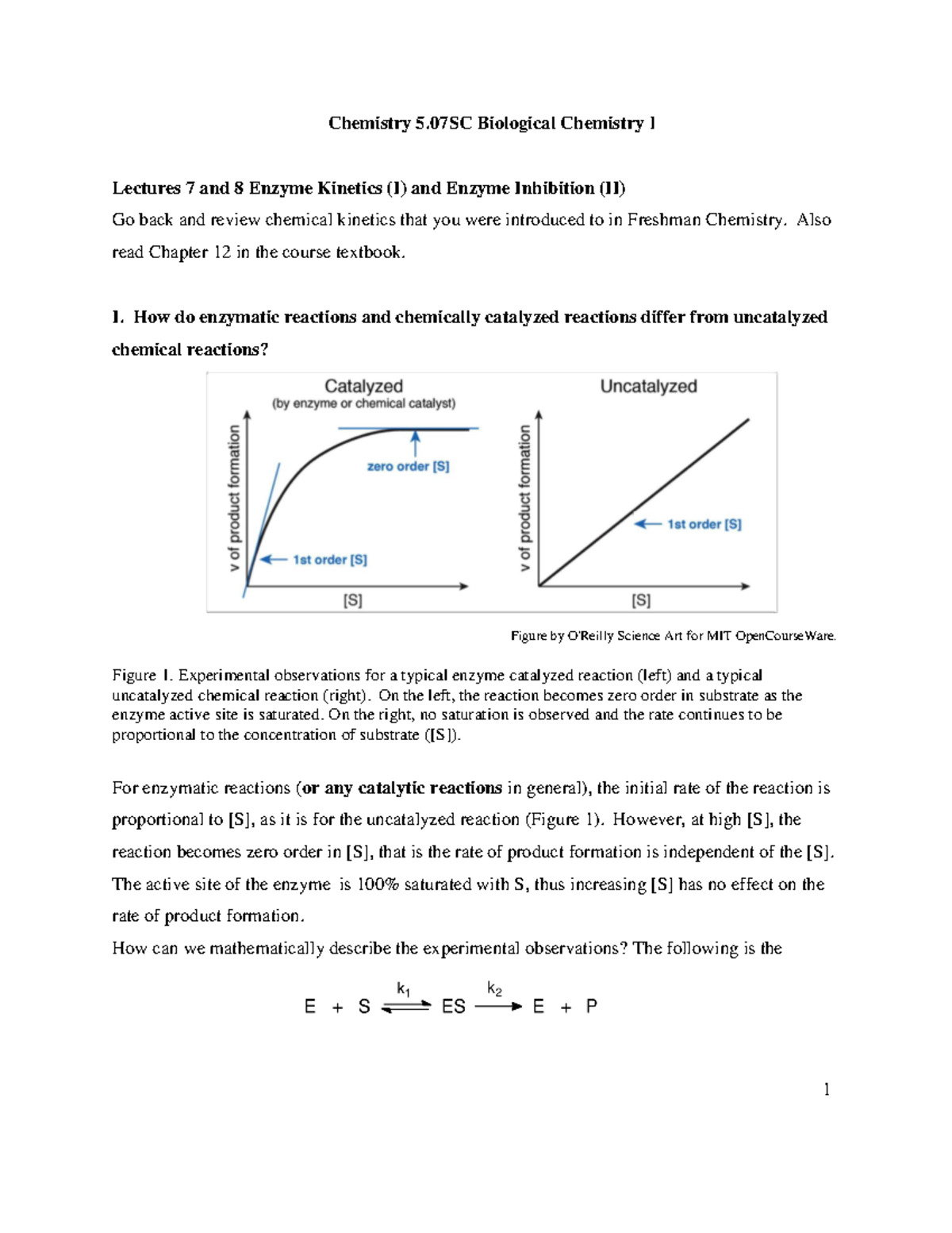 Enzymes Kinetics AND Enzyme Inhibition - Chemistry 5 Biological ...