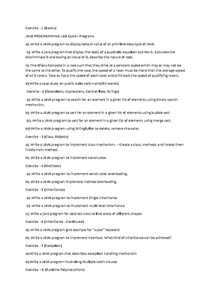 Java lab manual R23 - you can get basic information by reading the ...