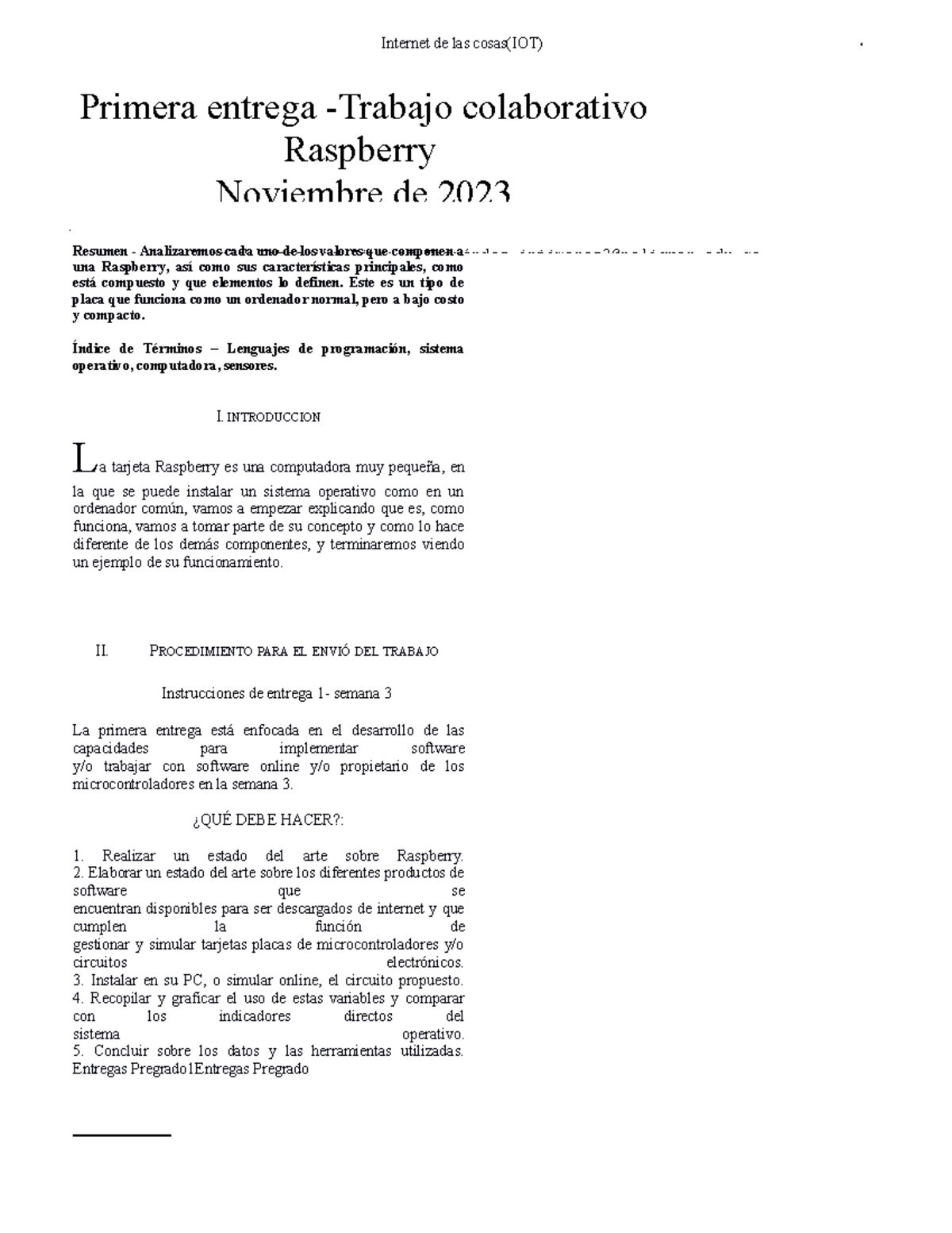 Formato presentacion documentos normas ieee - Internet de las cosas(IOT ...