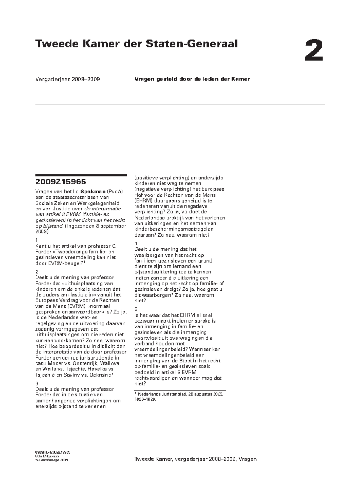 artikel 8 en 9 politiewet