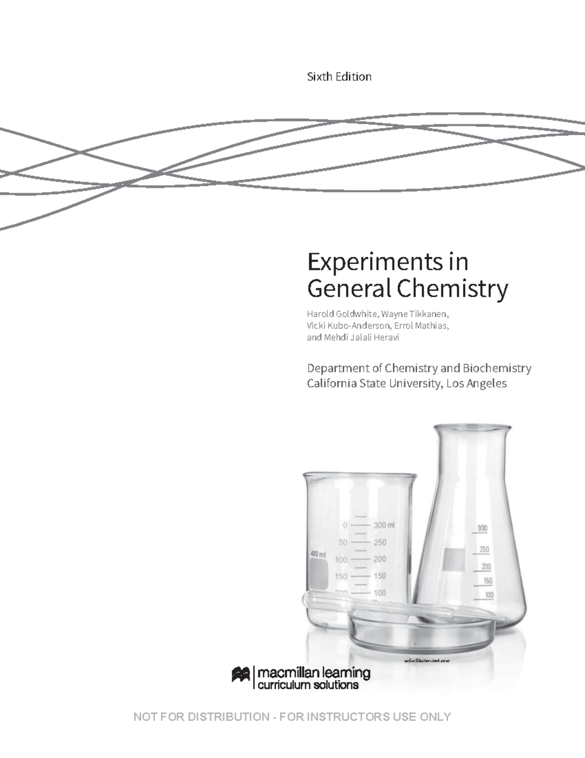 experiments in general chemistry by mark n kobrak