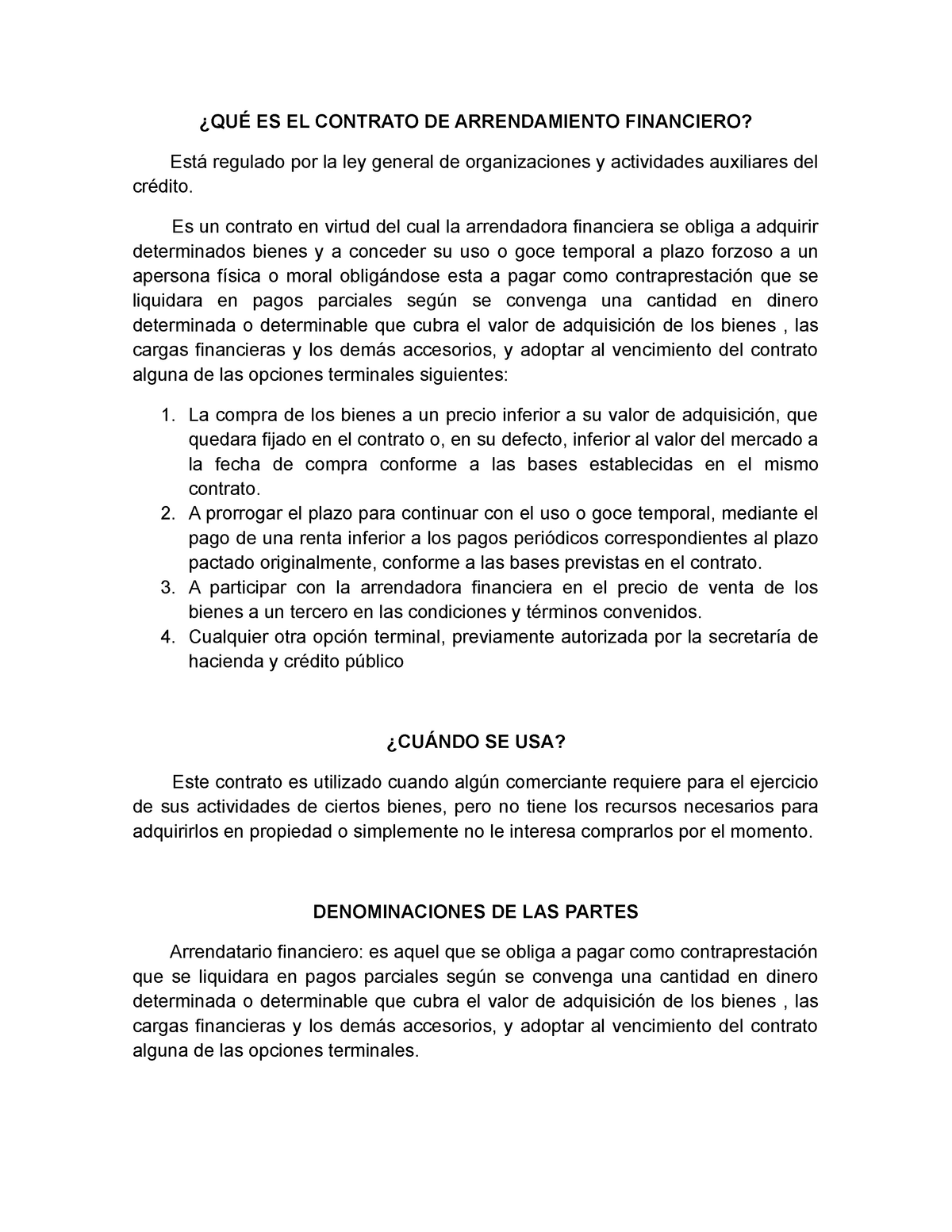 Contrato De Arrendamiento Financiero Es El Contrato De Arrendamiento Financiero Regulado Por 5501