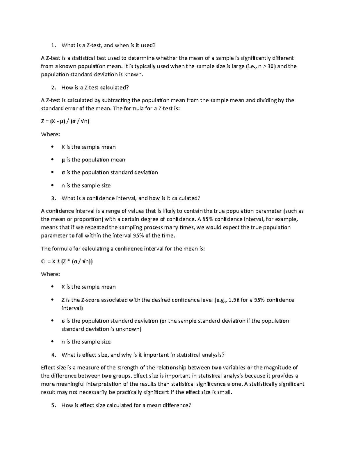 Confidence Interval What Is A Z test And When Is It Used A Z test