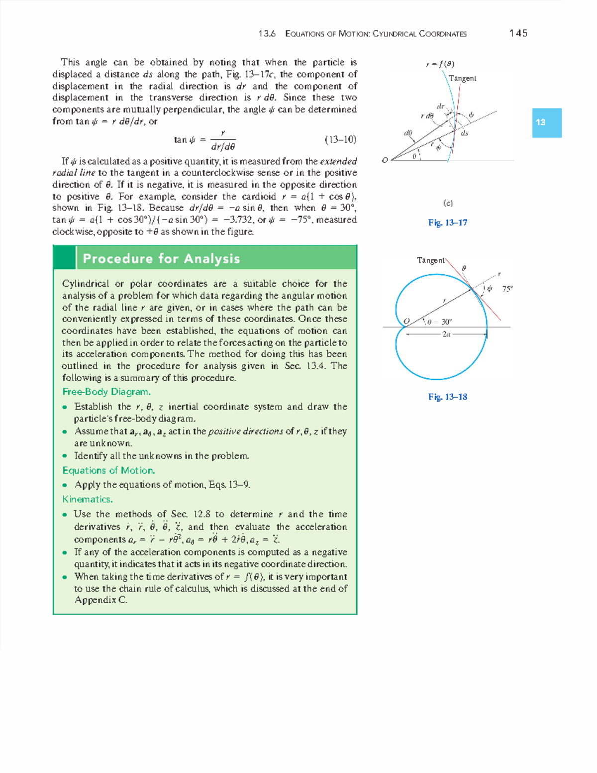 Equations OF Motion Cylindrical Coordinates 4 1 3 .6 EQUATIONS OF