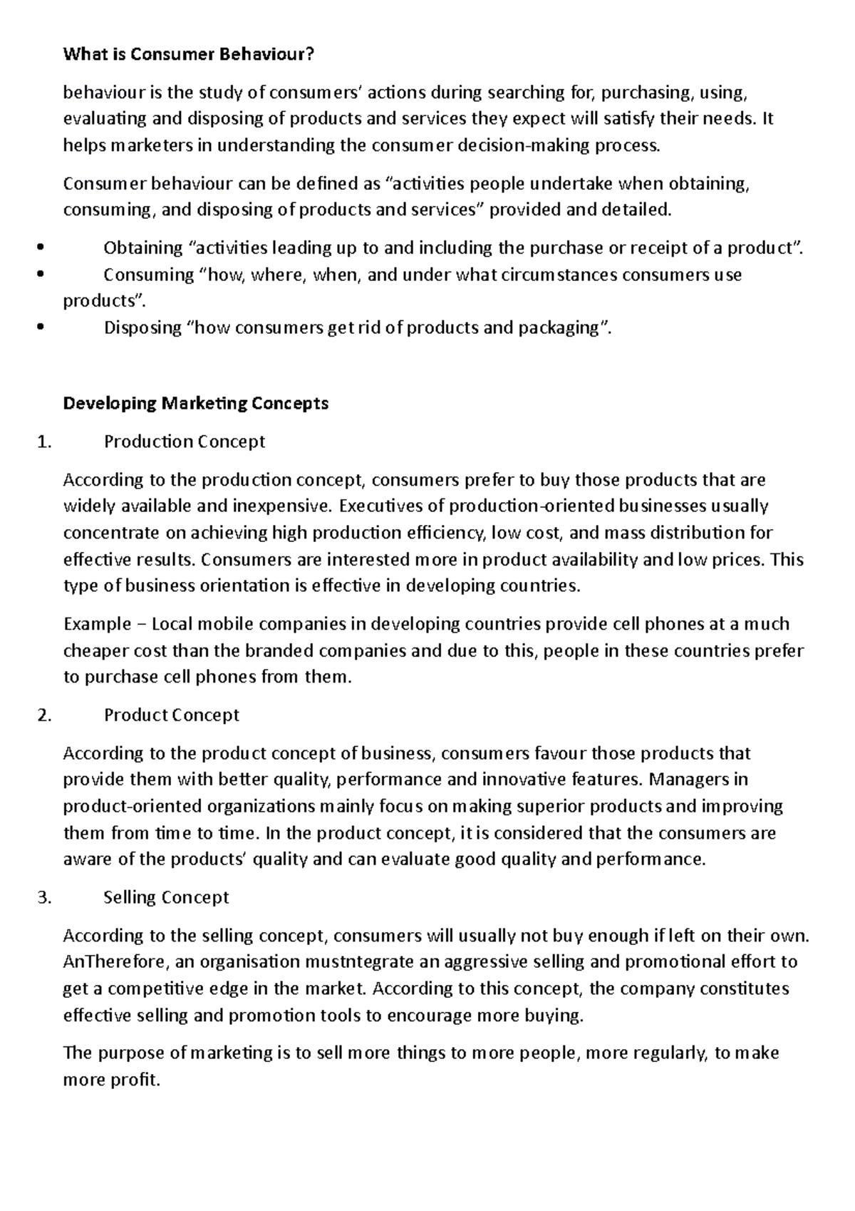 Notes - What is Consumer Behaviour? behaviour is the study of consumers ...