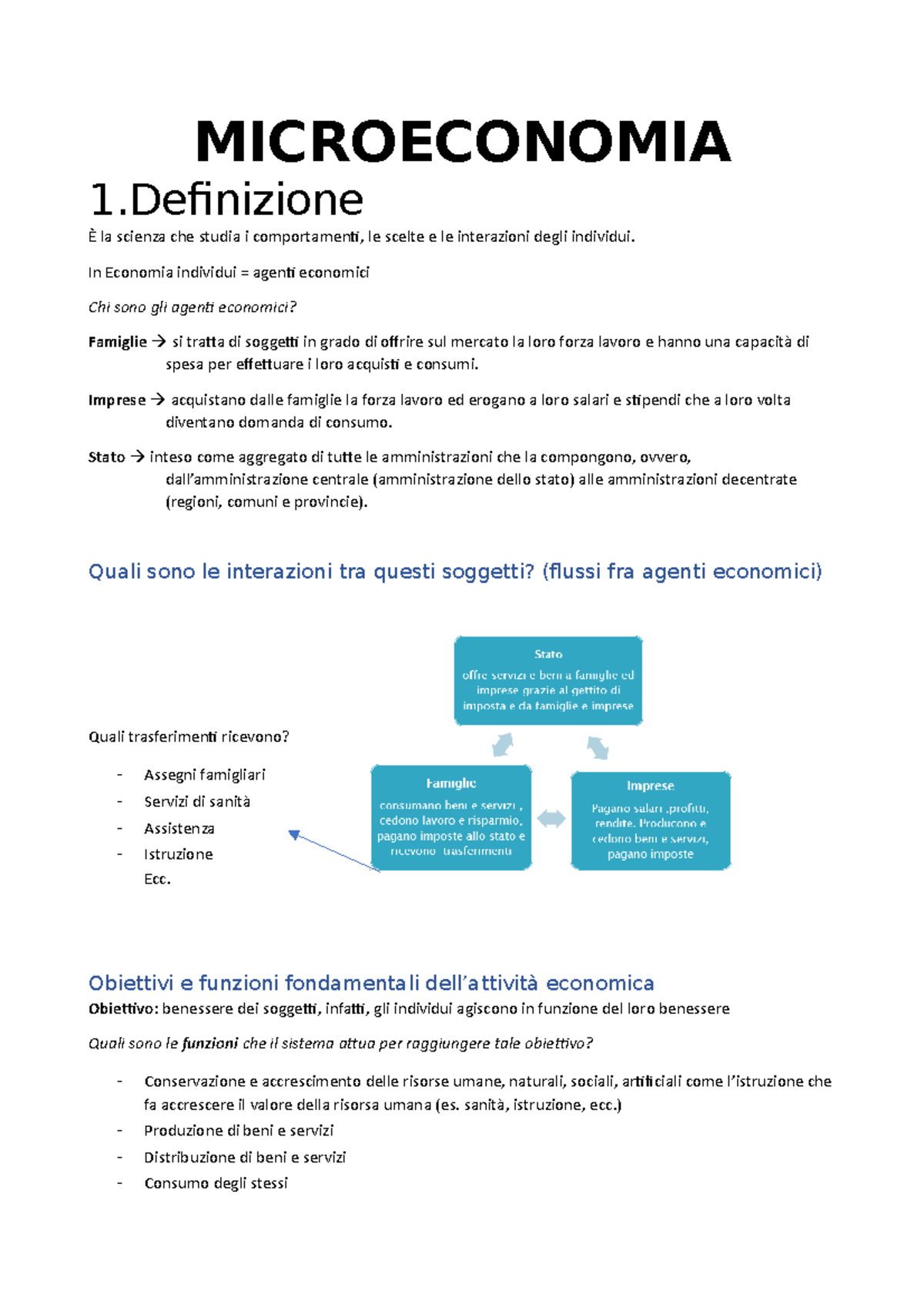 Microeconomia Appunti Sulla Teoria Parte 1 - MICROECONOMIA 1 È La ...