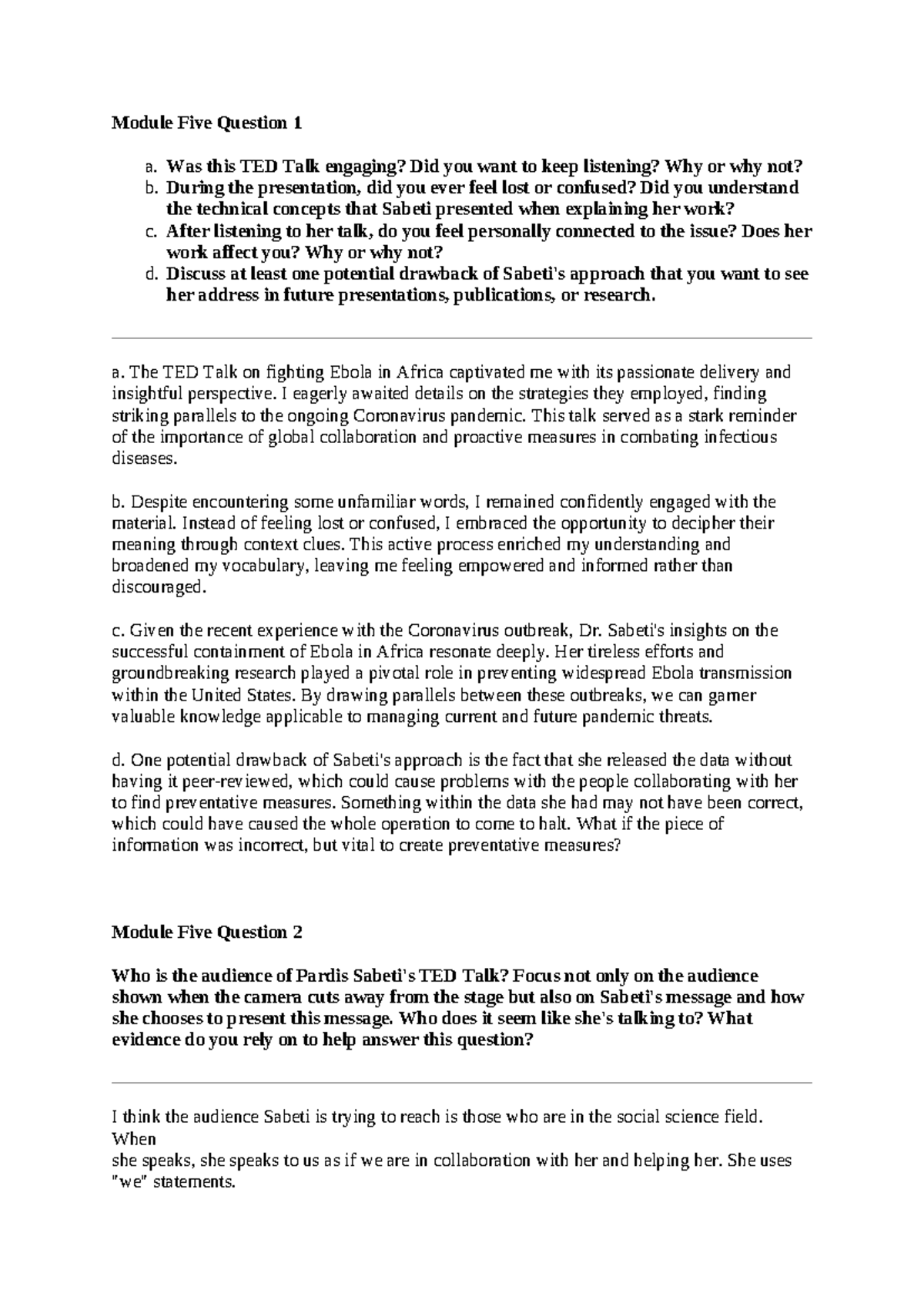 Kennedy Williams SCS 200 Applied Social Sciences - Module Five Question ...