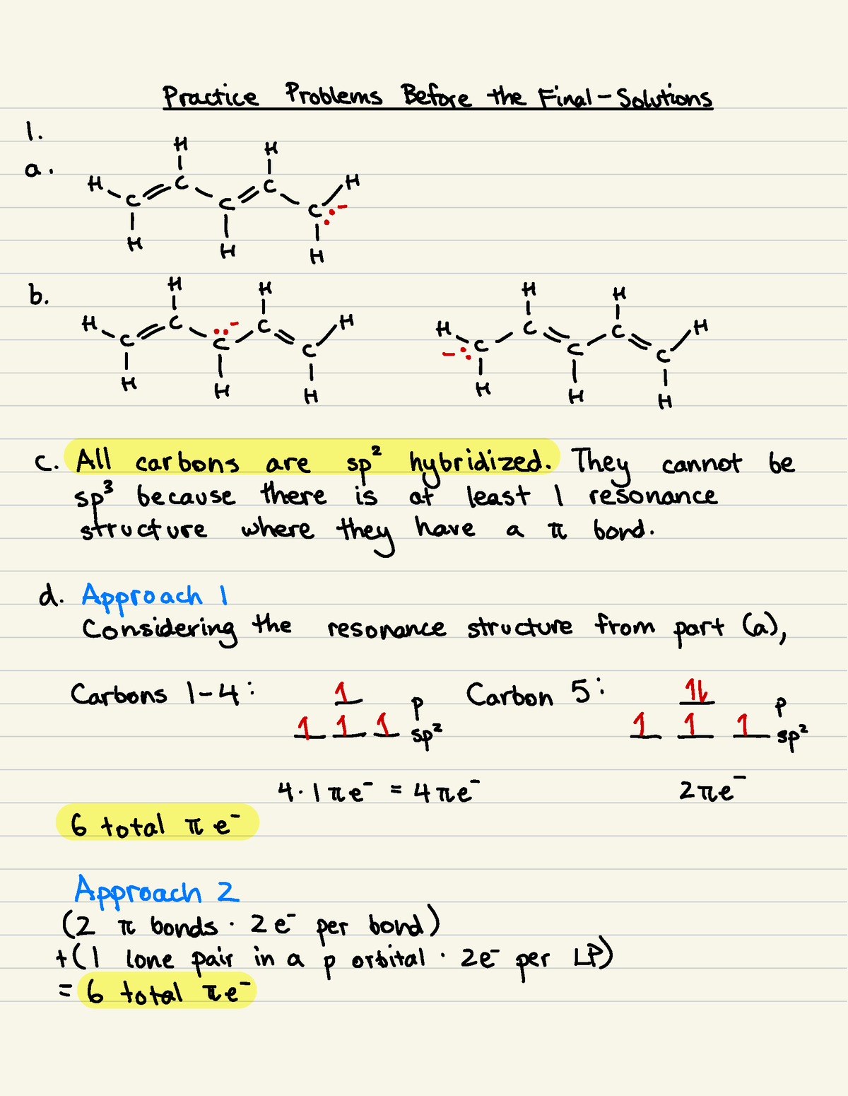 Chem 20B Final Practice - Answers - Practice Problems Before The Final ...