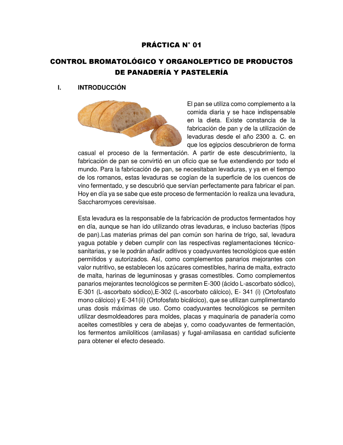 GUÍA DE Practica Control DE Calidad - PR¡CTICA N∞ 01 CONTROL BROMATOL ...