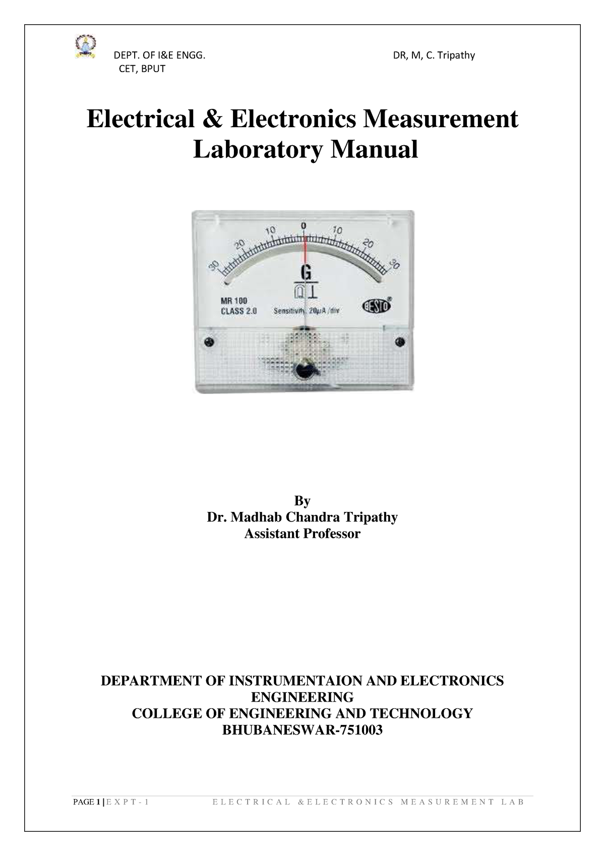 283 EEM LAb Manual-madhab - CET, BPUT Electrical & Electronics ...