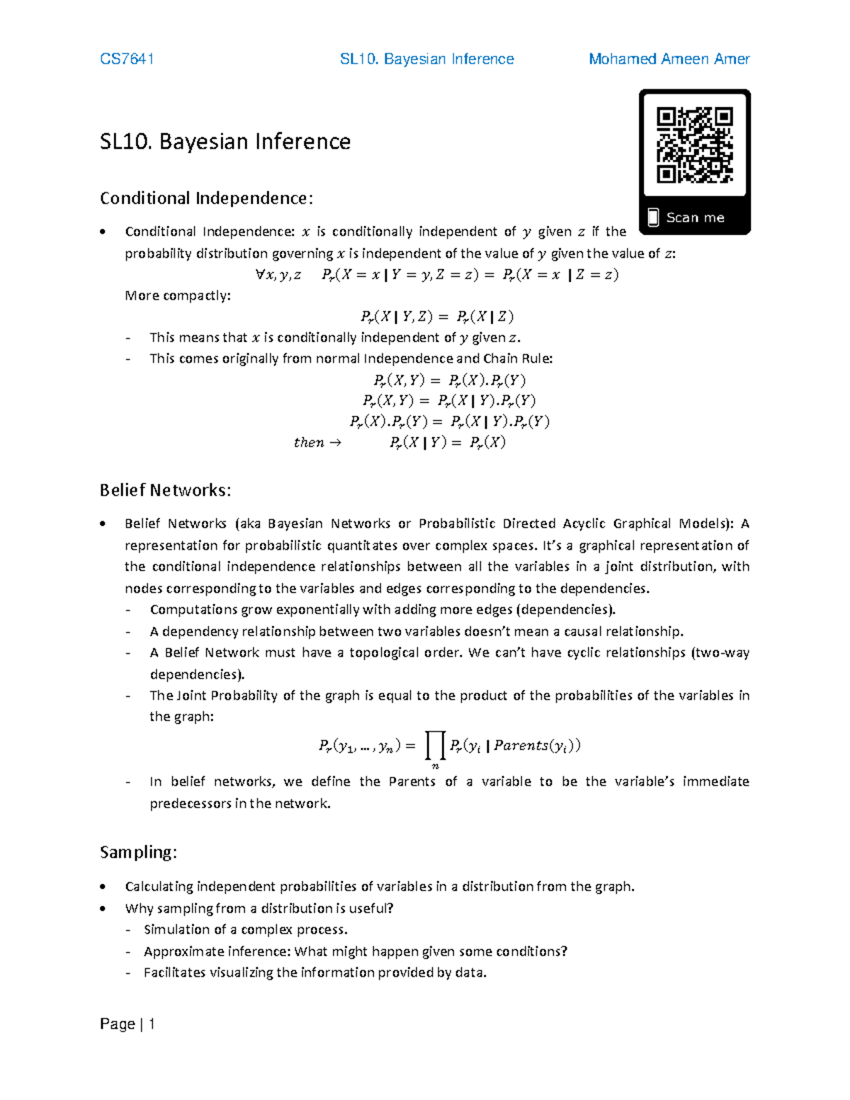 SL10. Bayesian Inference - CS7641 SL10. Bayesian Inference Mohamed ...
