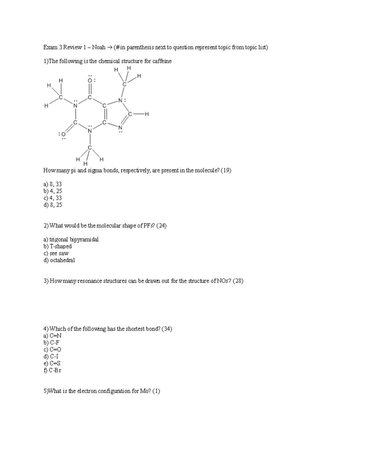Exam 3 Review Final Exam Reviews That R Helpful For Gen Chem 1 Exams Exam 3 Review Final Exam Reviews That R Helpful For Gen Chem 1 Exams