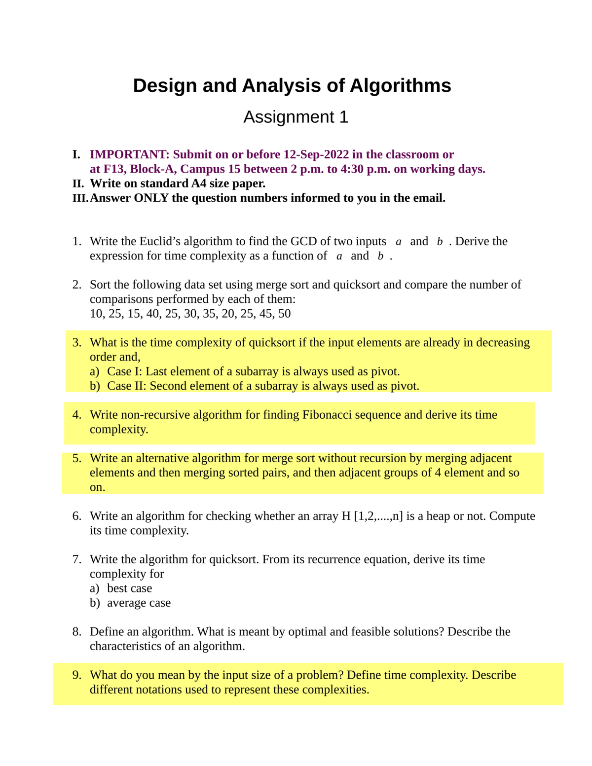 survey on assignment algorithms