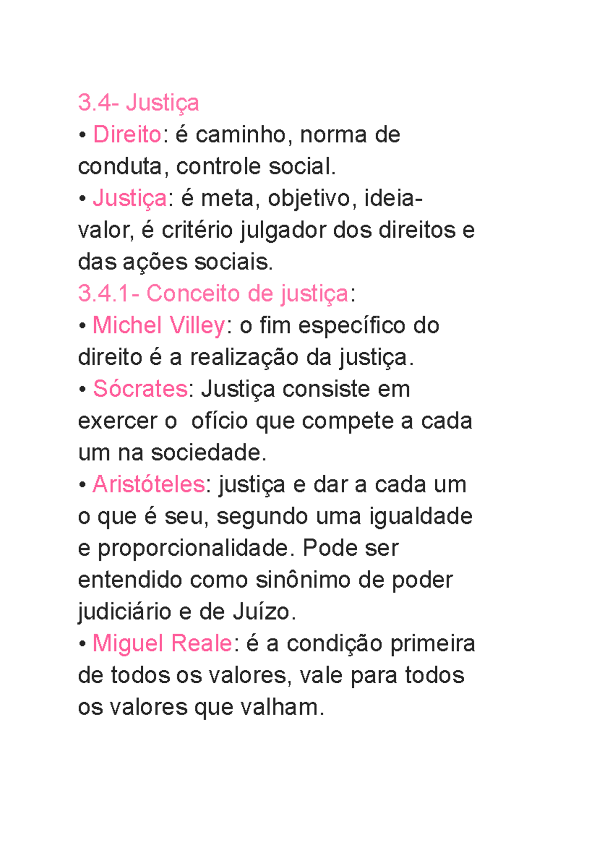 Justiça IED - Resumo das aulas com fim de estudar o conteudo para a ...
