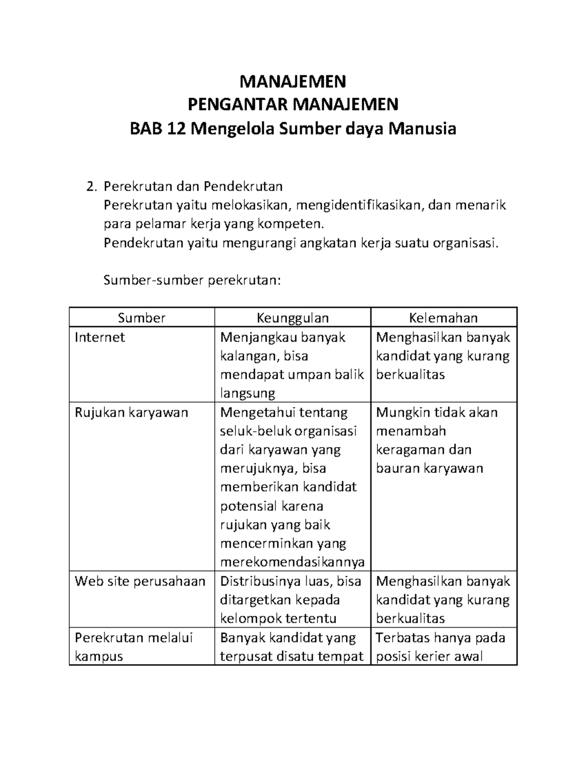 Pengantar Manajemen Jilid 1, Bab 12 - MANAJEMEN PENGANTAR MANAJEMEN BAB ...