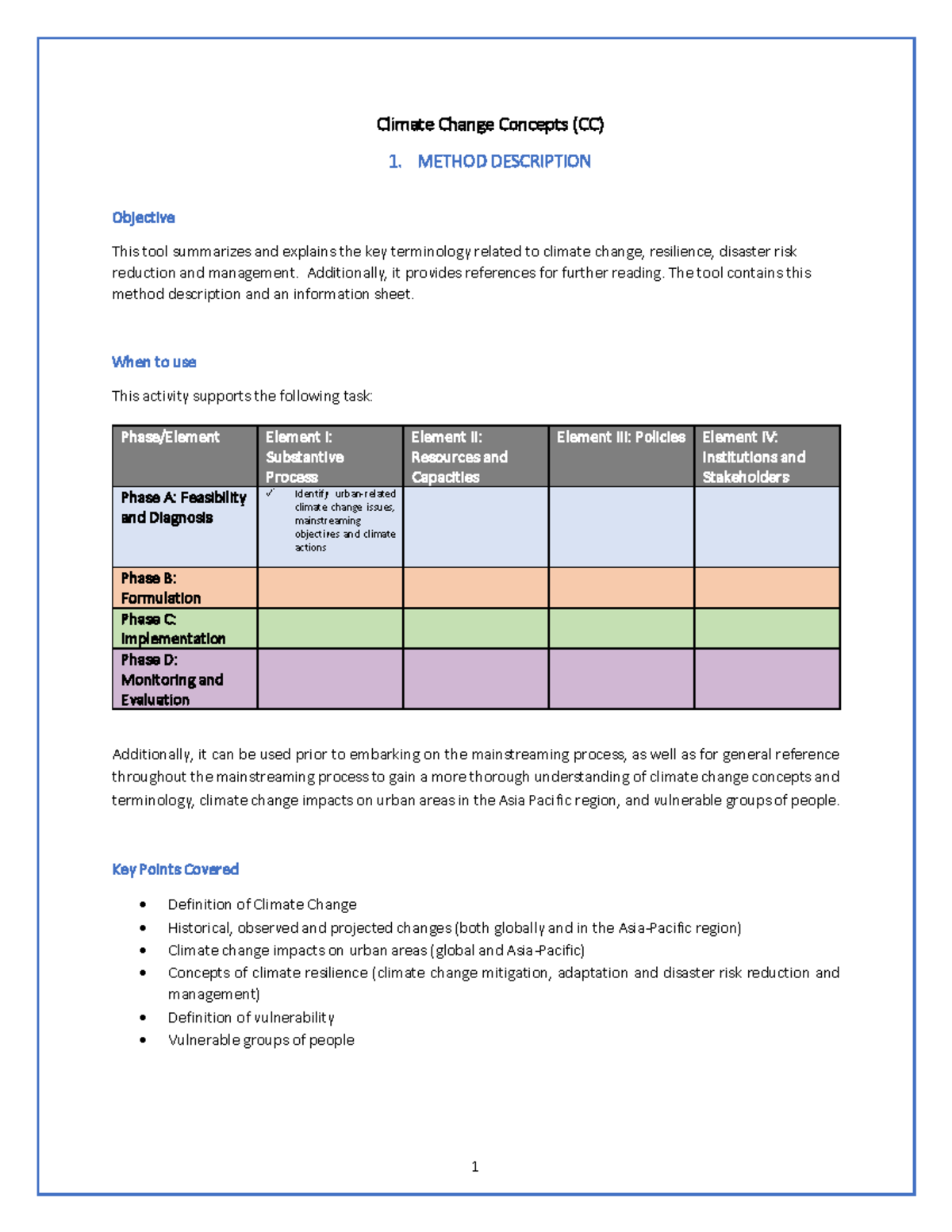 Climate Change Concepts Tool CC - Climate Change Concepts (CC) 1 ...