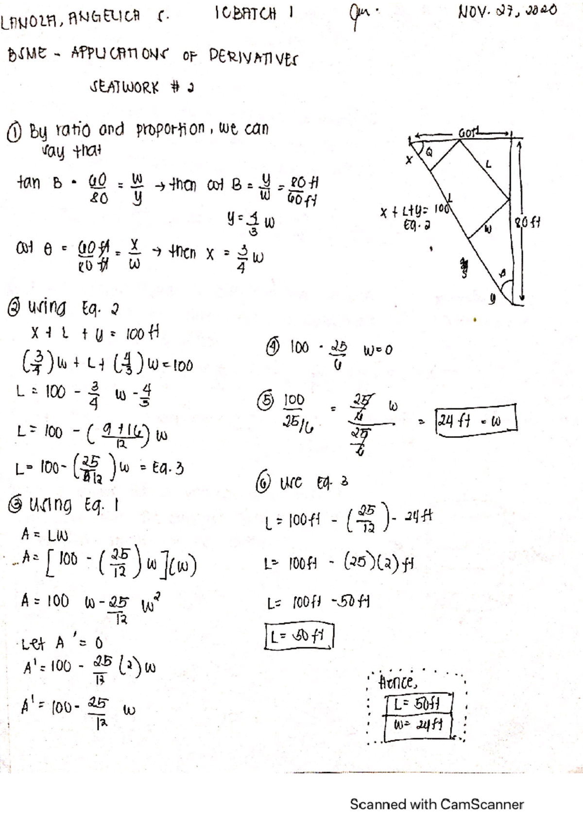 Calculus Sample Problems - Calculus 1 - PangSU - Studocu