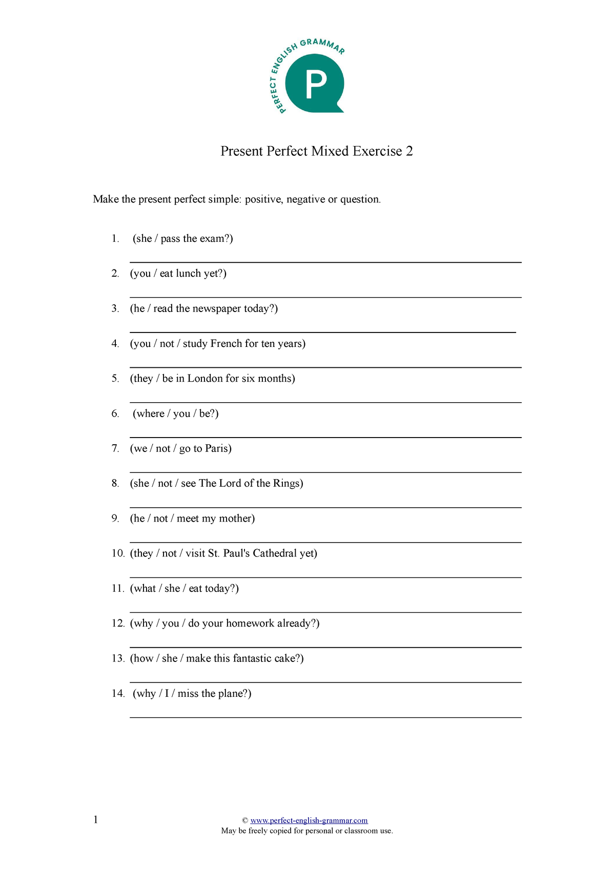 present-perfect-form-mixed-exercise-2-1-may-be-freely-copied-for