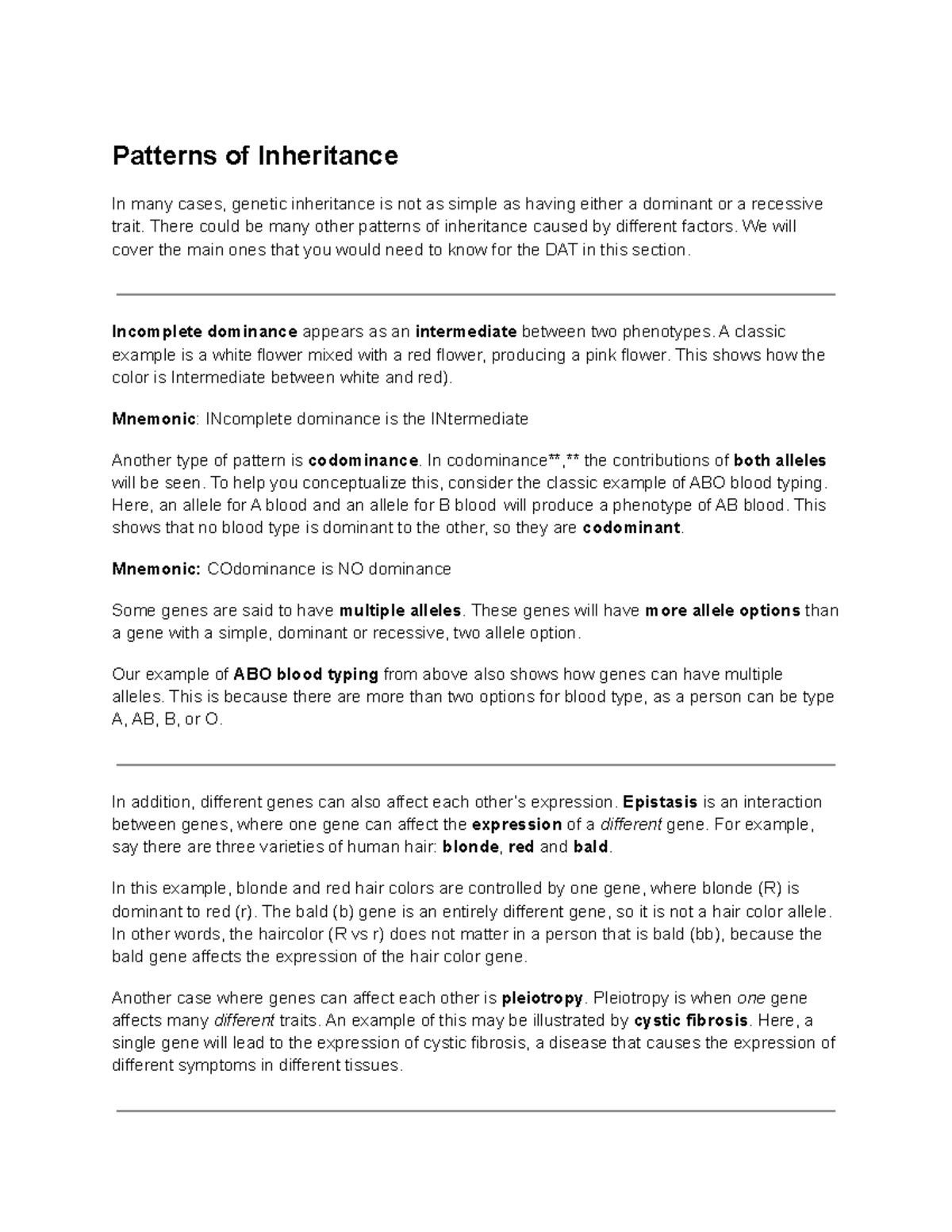 Patterns of Inheritance - There could be many other patterns of ...