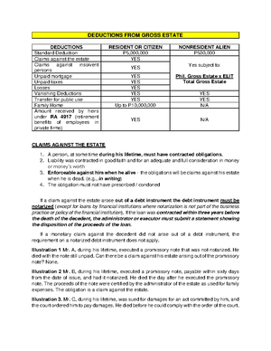 Net Taxable, Distributable Estate, Estate Tax & Tax Credit - NET ...