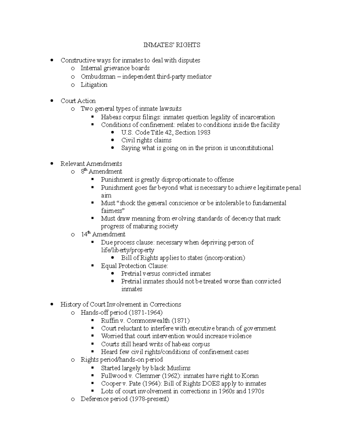 Inmates' Rights - INMATES’ RIGHTS Constructive Ways For Inmates To Deal ...