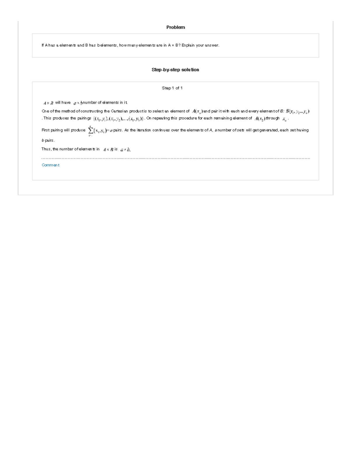 Solution For Chapter 1 - Problem If A Has A Elements And B Has B ...