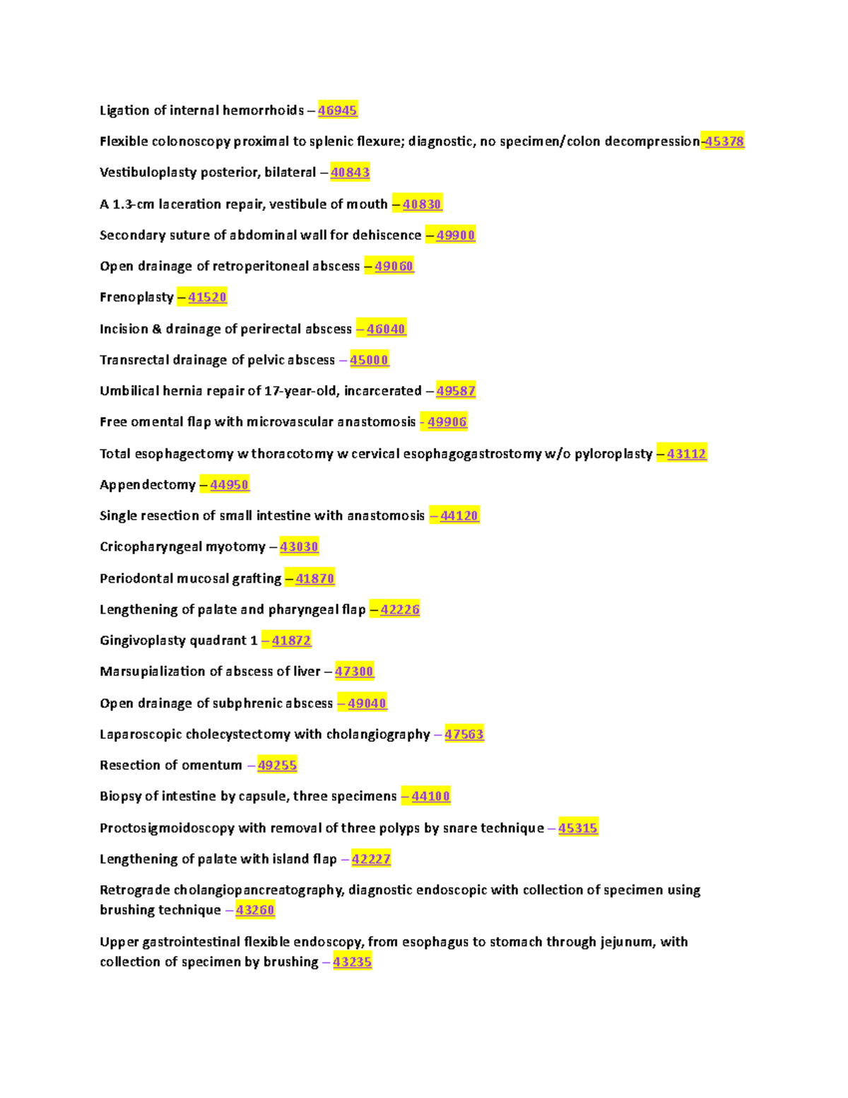 CPT Digestive System Review - Retrograde cholangiopancreatography ...