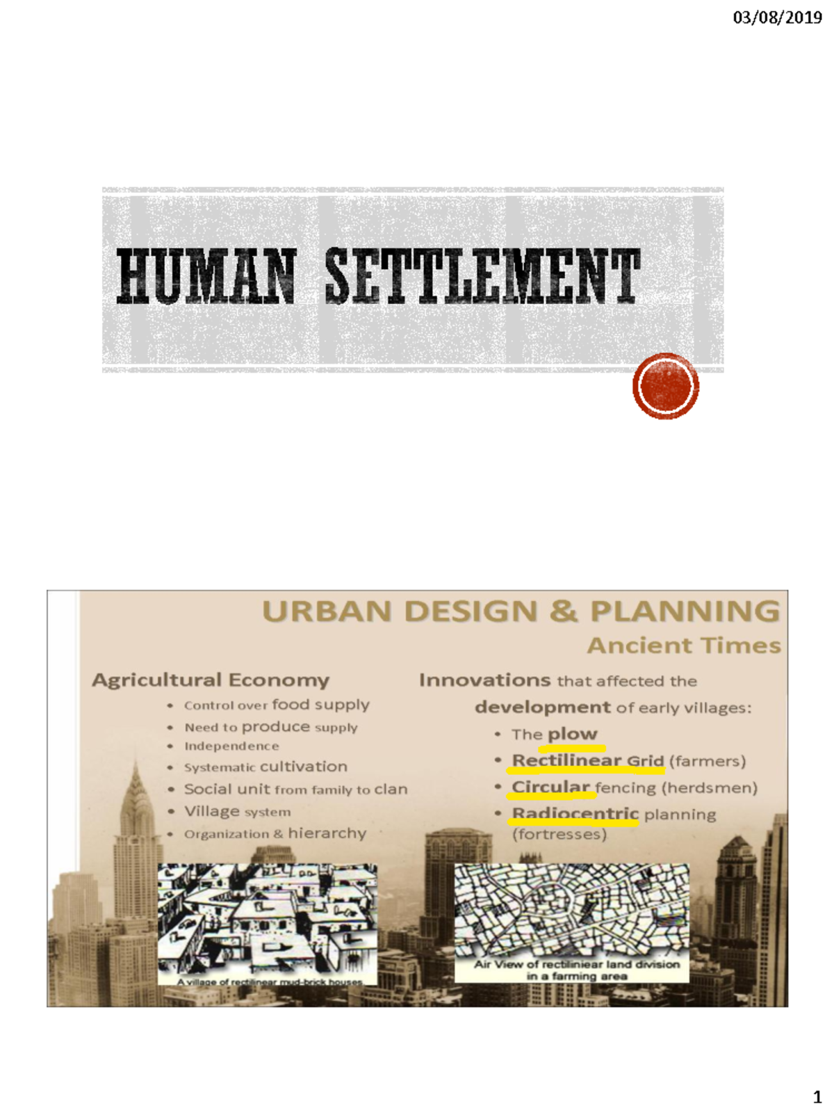 09 TAPP Human-Settlement - HIPPODAMUS : The first noted planner ...