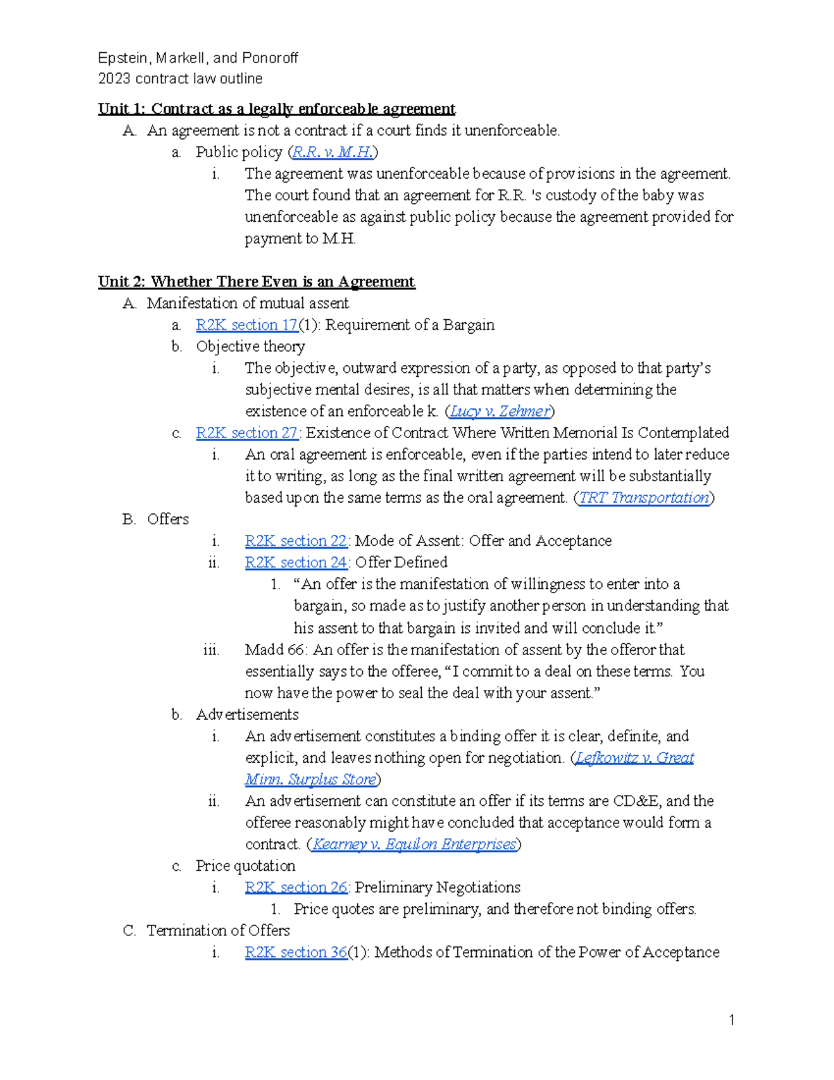 EMANUEL S CONTRACTS OUTLINE visual data 8