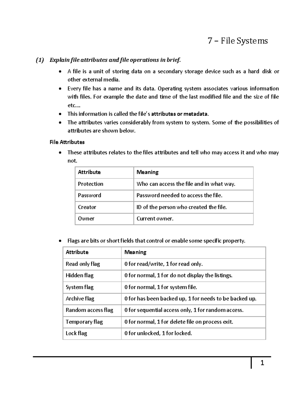 3140702 OS GTU Study Material Notes Units-7 - (1) Explain file ...