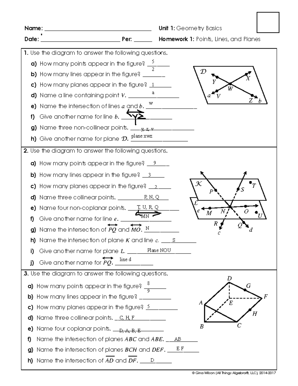  Unit 1 HW 1 Chemstry Never Fails Name Unit 1 Geometry 