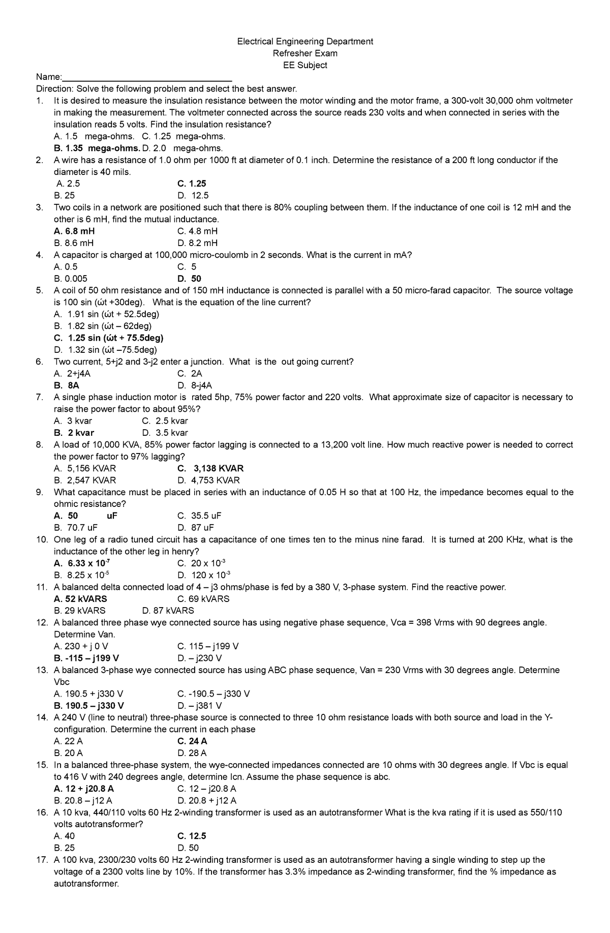 ECSSv9 Test Prep