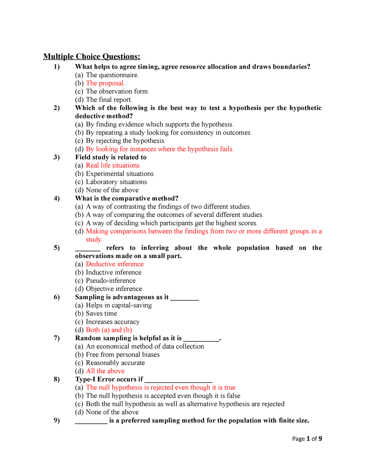 research methods sample exam questions