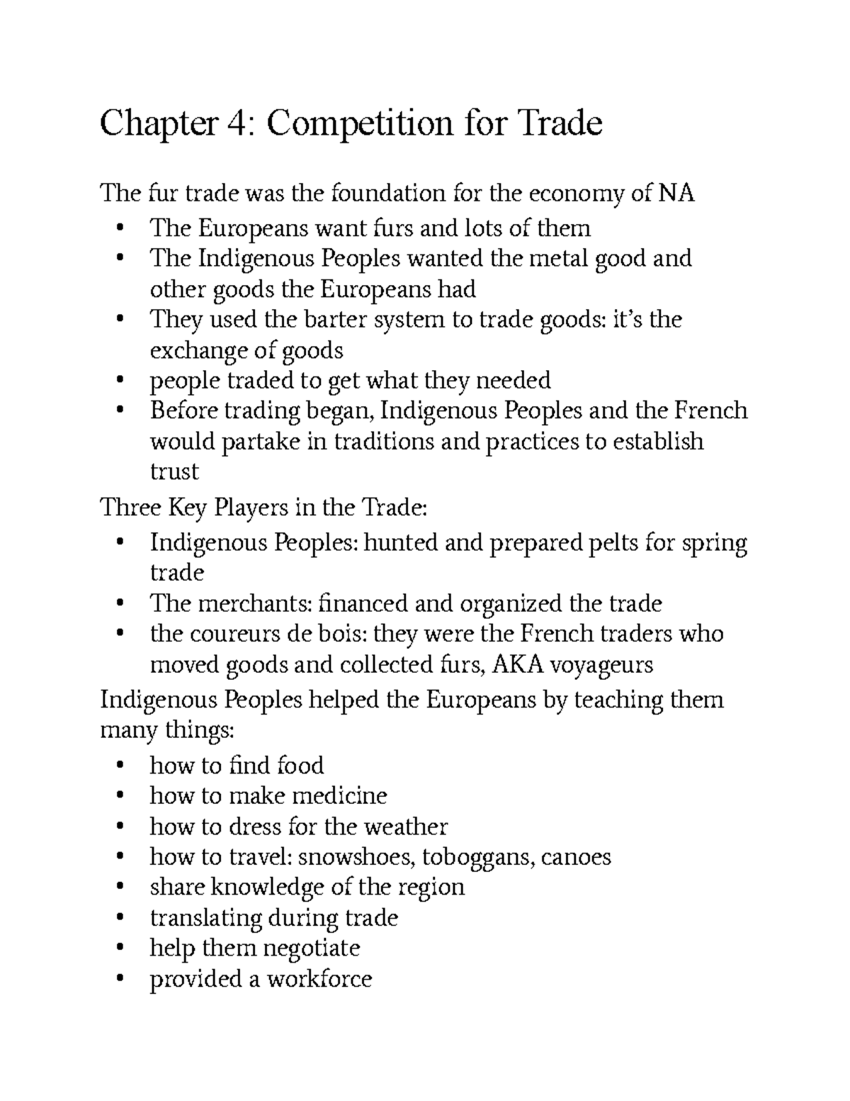 Chapter 4 Competition for Trade - Chapter 4: Competition for Trade The ...