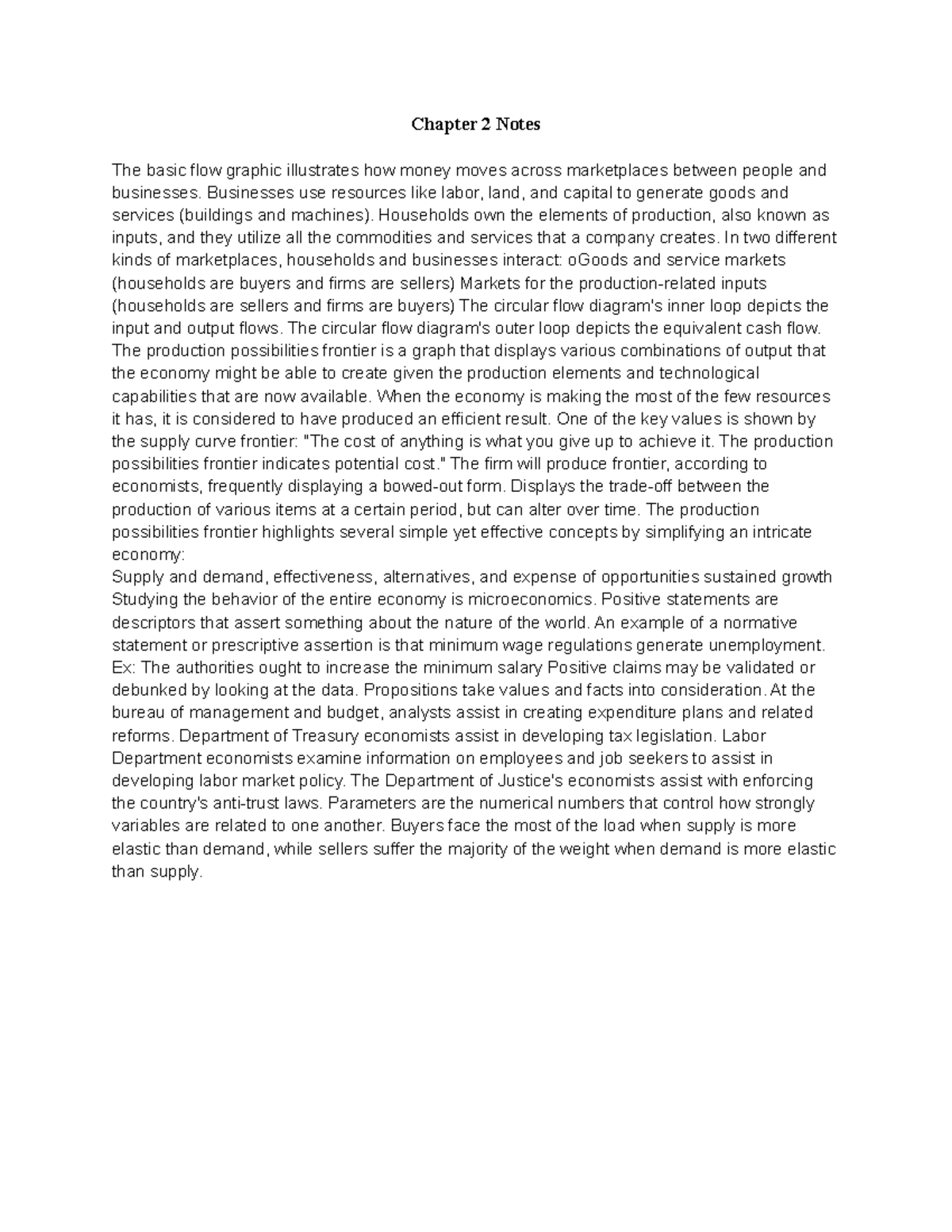 ECO 202 Chapter 2 Notes - Anything dealing with money is very easy with ...