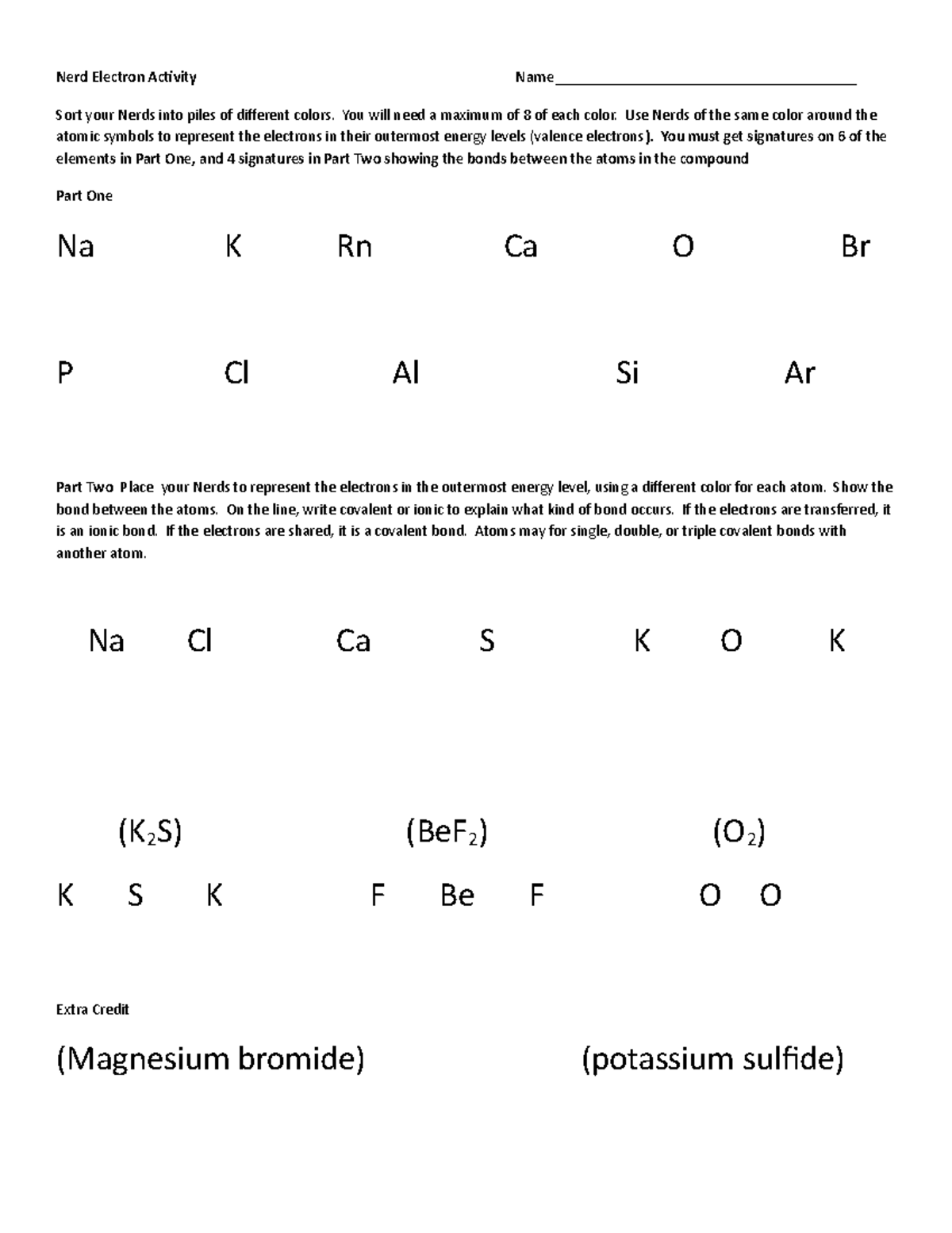 Nerd Electron Activity Example (due 5/20) - Nerd Electron Activity Name ...
