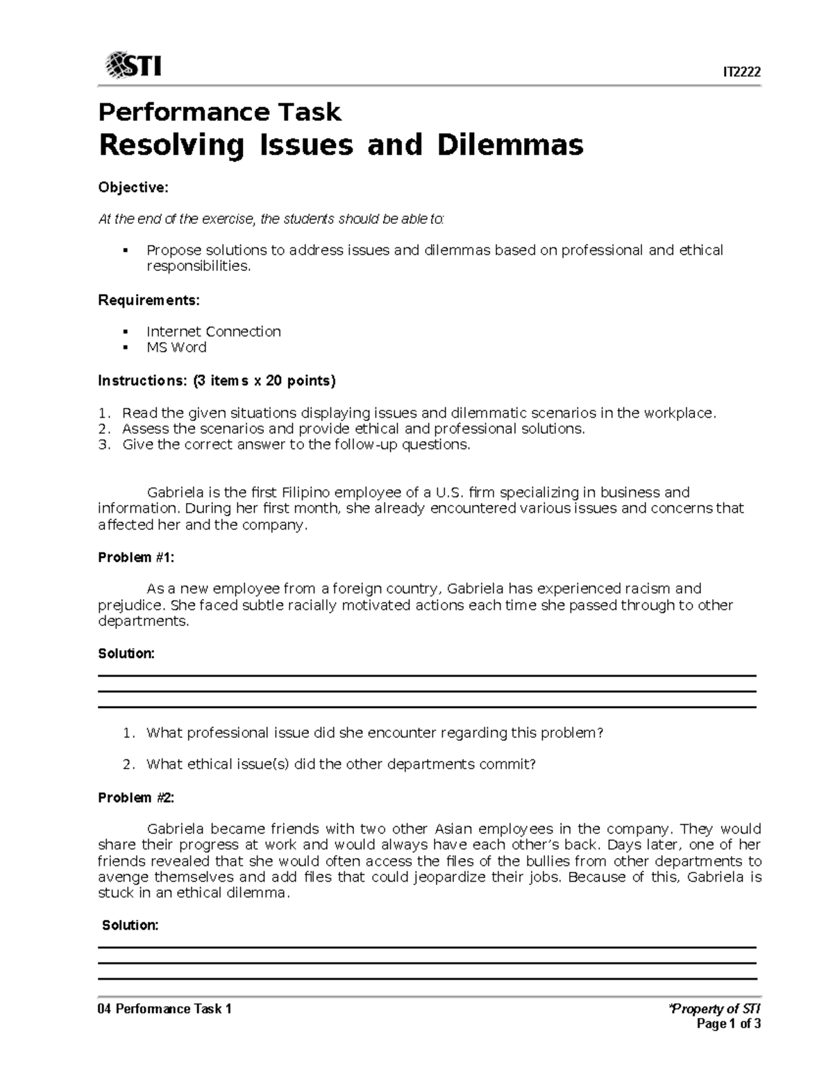 04 Performance Task 1 - Basic - IT 04 Performance Task 1 *Property Of ...