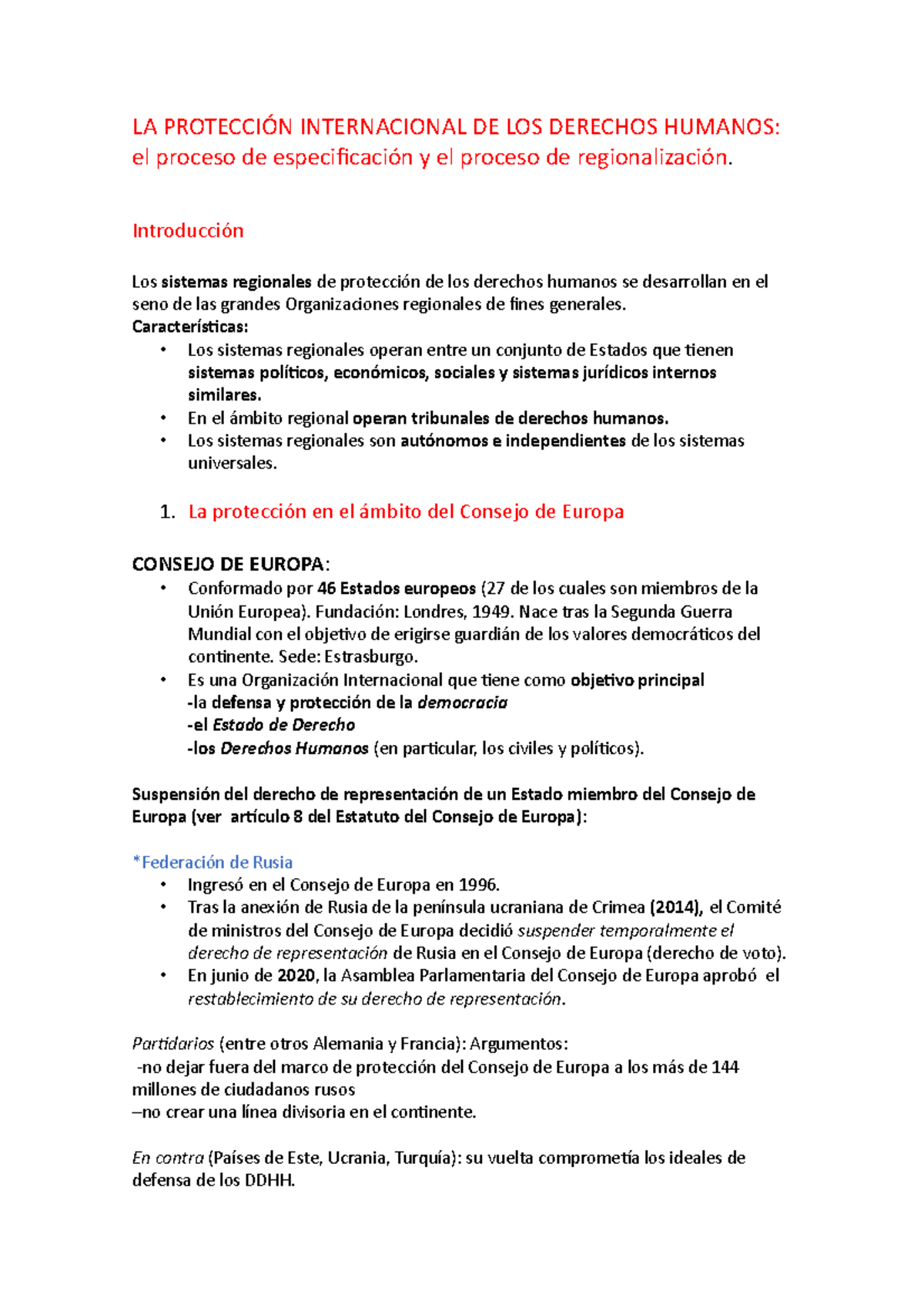 Tm 3 dip 2 - tema 3 apuntes - LA PROTECCIÓN INTERNACIONAL DE LOS ...