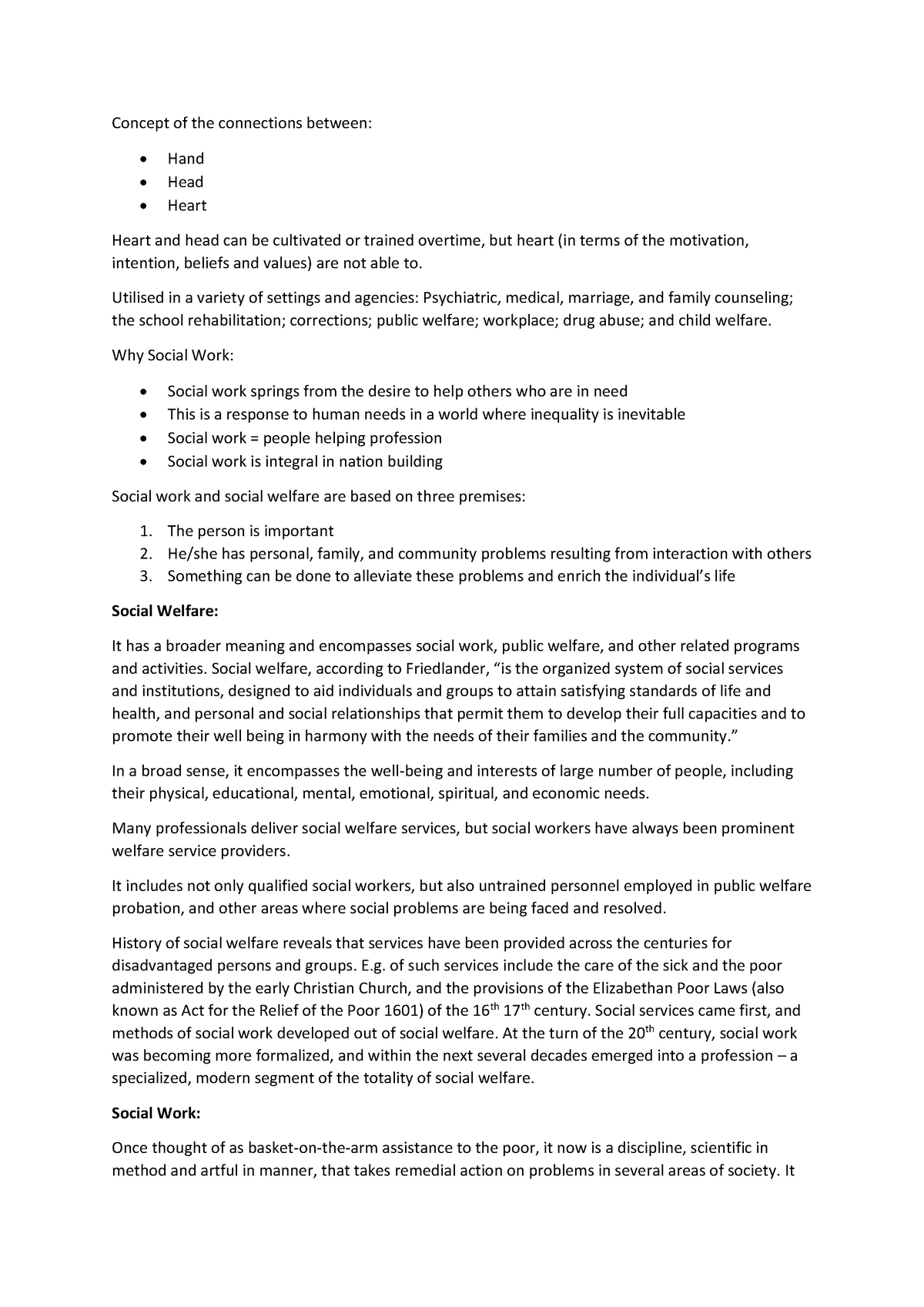 Required Readings no.1 notes - Concept of the connections between: Hand ...