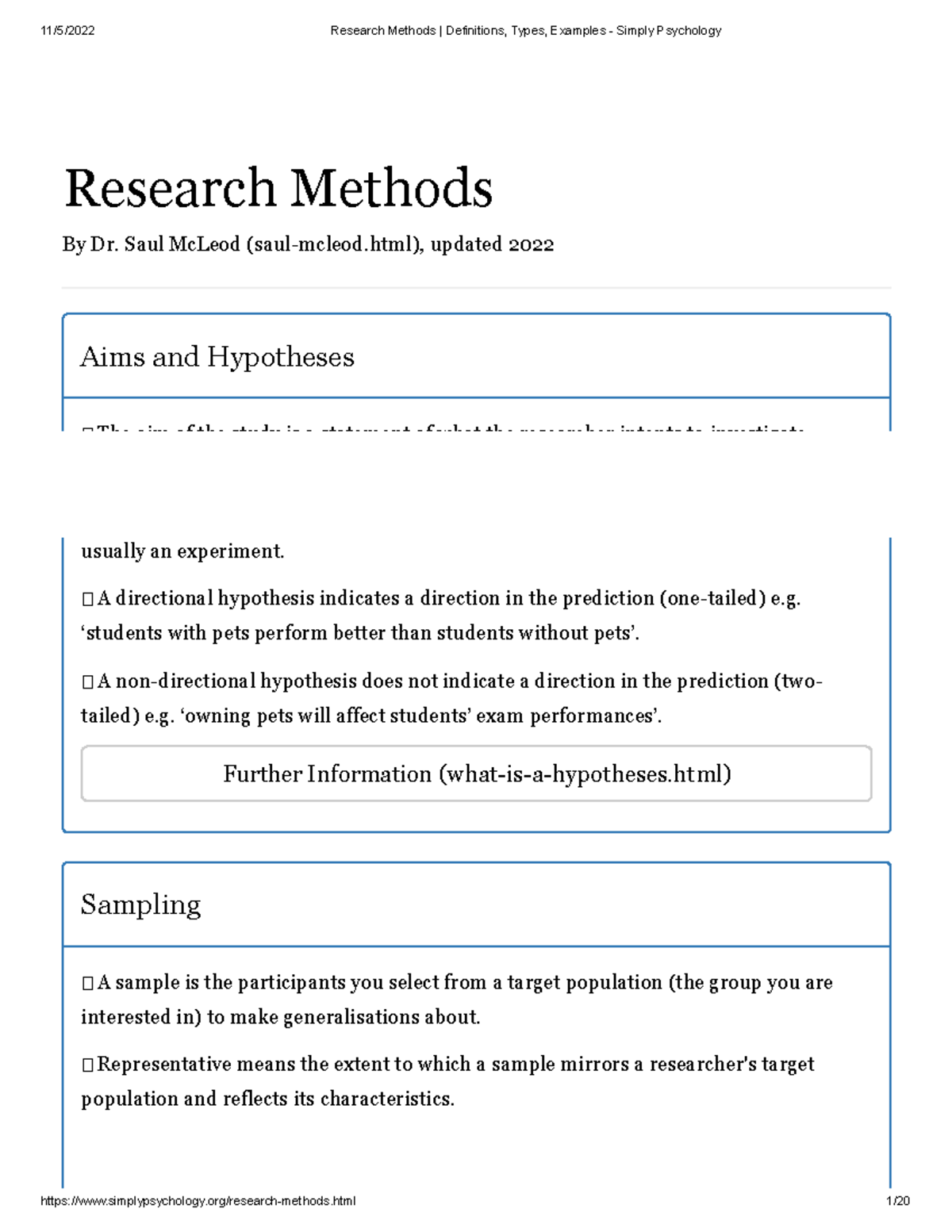 Research Methods Definitions, Types, Examples - Simply Psychology ...