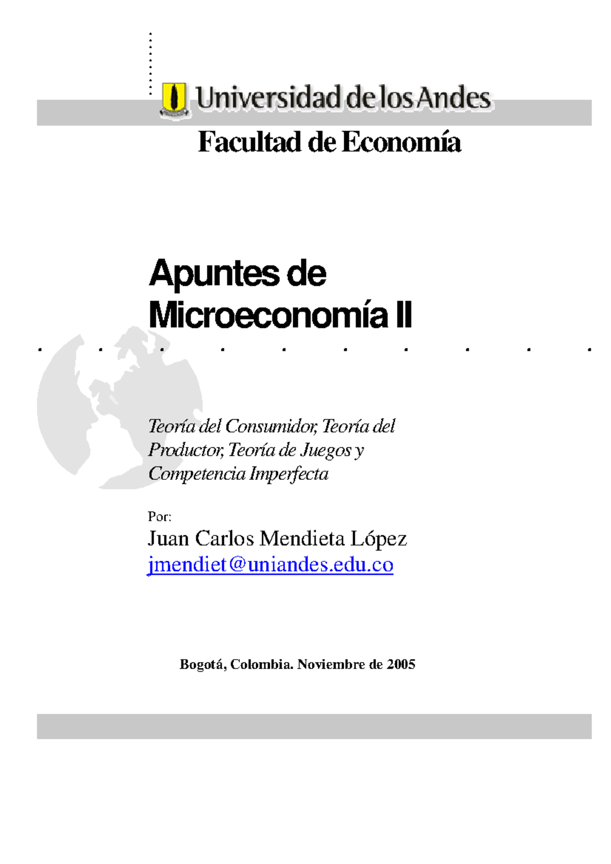 Apuntes De Microeconomia Uniandes ...