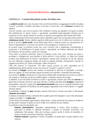 Le Politiche Sociali - L’analisi Delle Politiche Sociali E Del Welfare ...