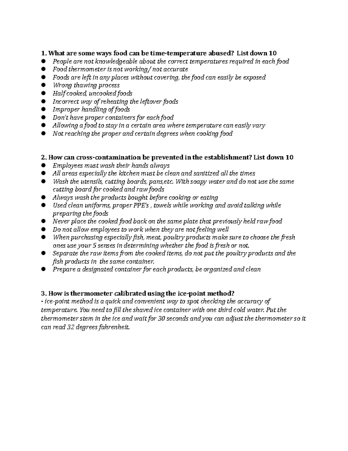 What are some ways food can be time-temperature abused - PSGE 6632