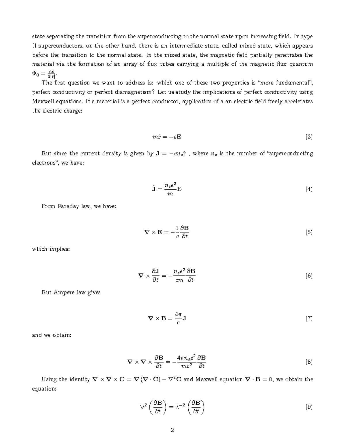 Lecture notes BCS - state separating the transition from the ...