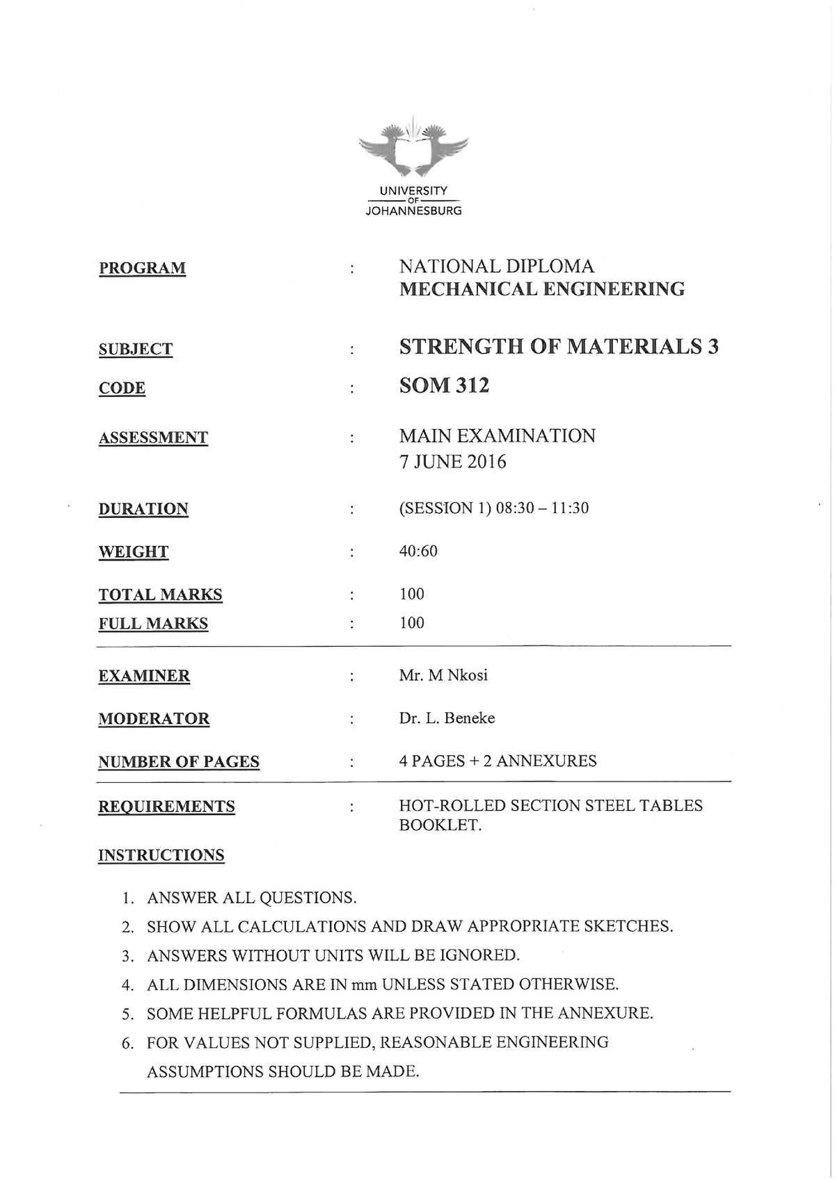 Strength Of Materials 3 - SLR2B21 - Studocu